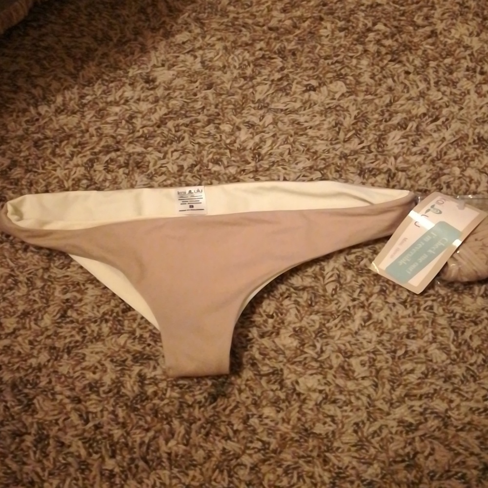 Kai Ulu S Small Tan/White Bikini Bottoms